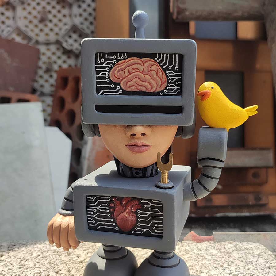 Lee más sobre el artículo El espejo de una inteligencia artificial en el 2Koolbot Custom show